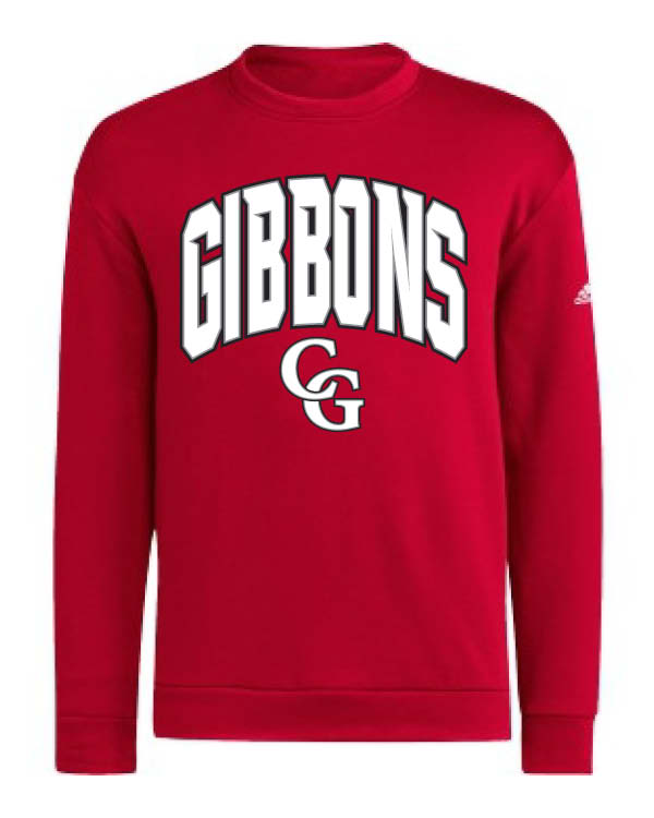 Adidas Red Crewneck Gibbons *FINAL SALE*
