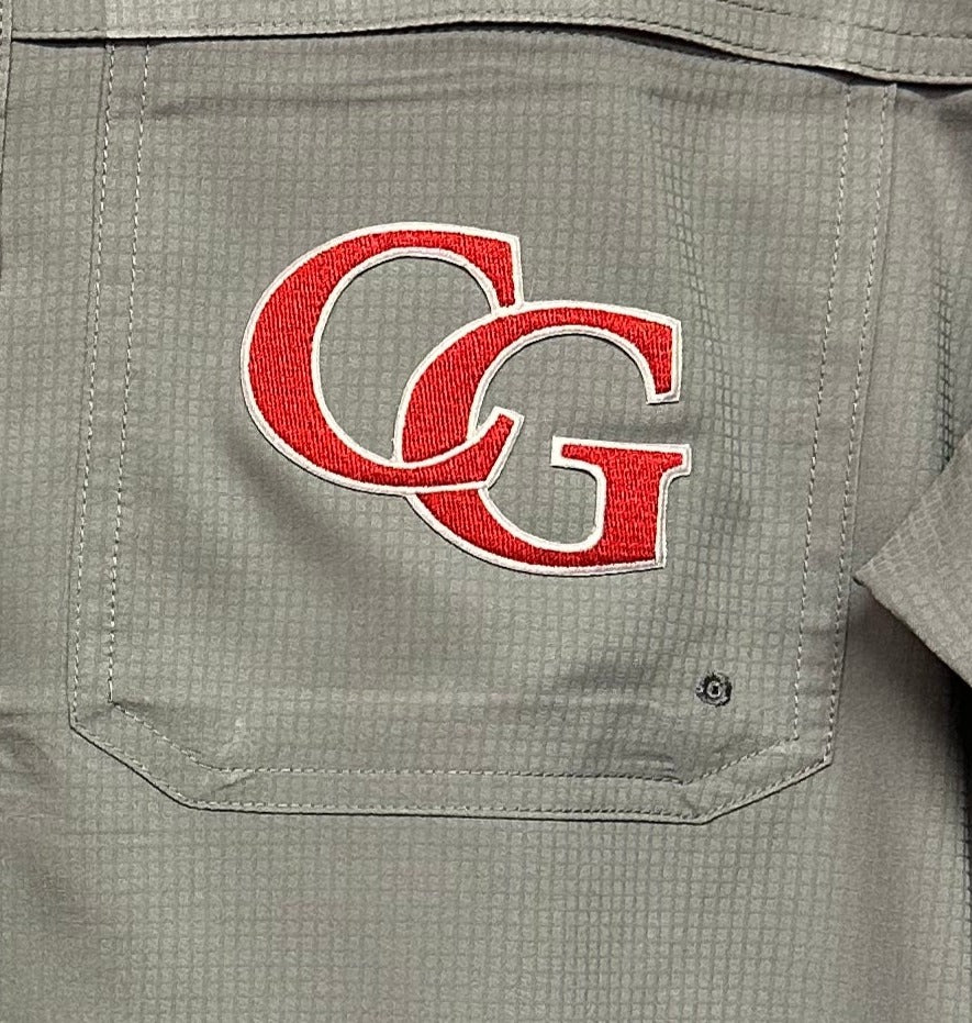 Men's Grey Fishing Short Sleeve