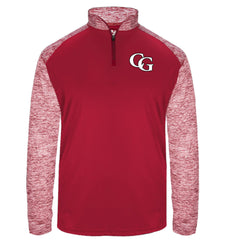 Badger Sport Blend Red Quarter Zip