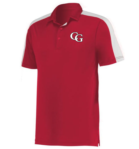 Augusta Bi-Color Red/White Men's Polo