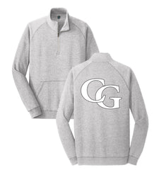 District Back CG Logo Lightweight Fleece 1/4 Zip (Heathered Grey)