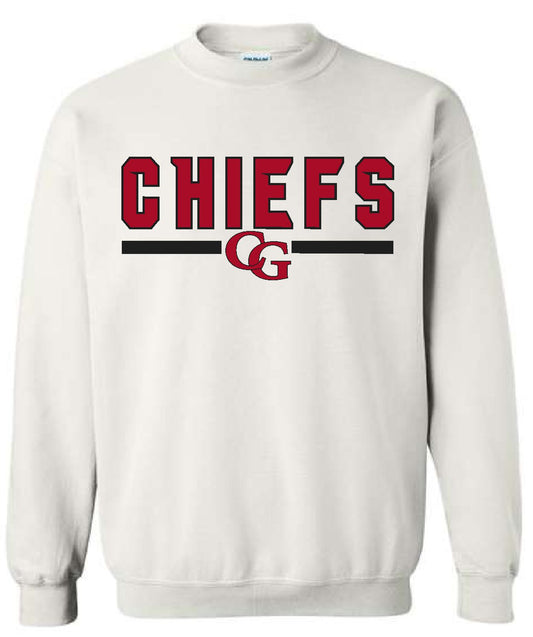 Gildan White Chiefs Crewneck Sweatshirt