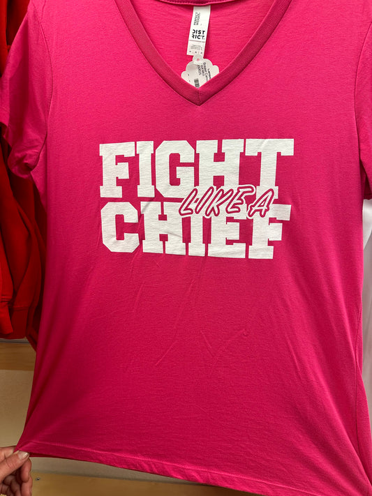District "Fight Like a Chief" Pink T-Shirt